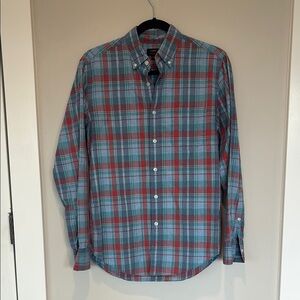 J. Crew Teal Plaid Casual Button Down Shirt
